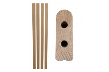 Komplet drewnianych barierek do łóżka rehabilitacyjnego 202 x 9 cm